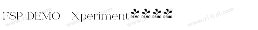 FSP DEMO   Xperiment字体转换